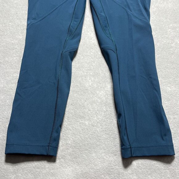 Lululemon Lead The Pack Crop Nile Blue Leggings Women’s W6AKSS Size: 8 - Picture 6 of 13